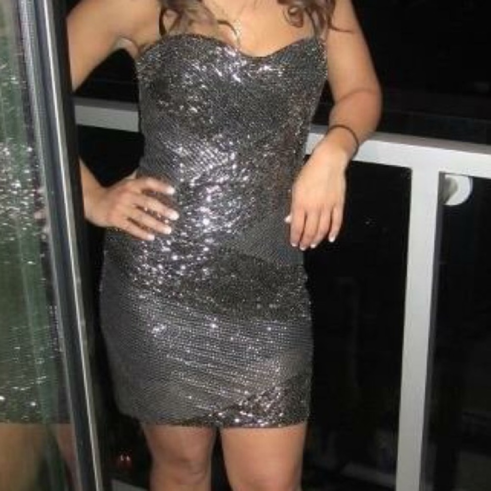 Bebe Addiction Dress Tube-top sweetheart